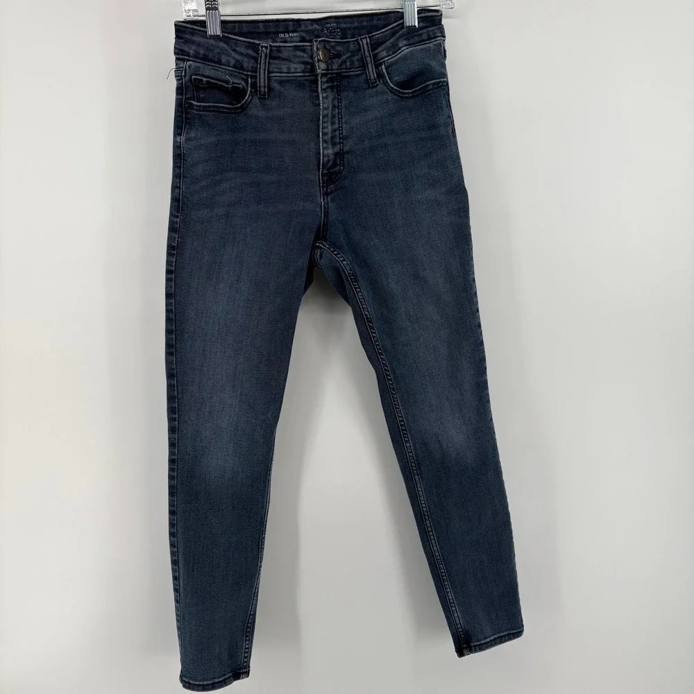 Old Navy Women's Size 8 Short Blue Wash‎ Mid Rise Skinny Jeans